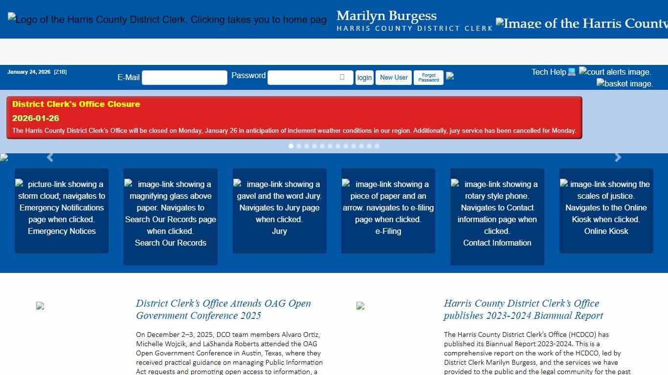 Office of Harris County District Clerk - Marilyn Burgess Home Page